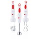 AFRA Japan Hand Blender Set, 700W, Stainless Steel Shaft, Quad Blade System, White/Red, 2 Years Warranty.