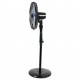 AFRA Electric Stand Fan, AF-1660BKR, 60W, Adjustable Height, 5 Blades, Includes Remote Control, Black