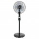 AFRA Electric Stand Fan, AF-1660BK, 60W, Adjustable Height, 5 Blades, Black