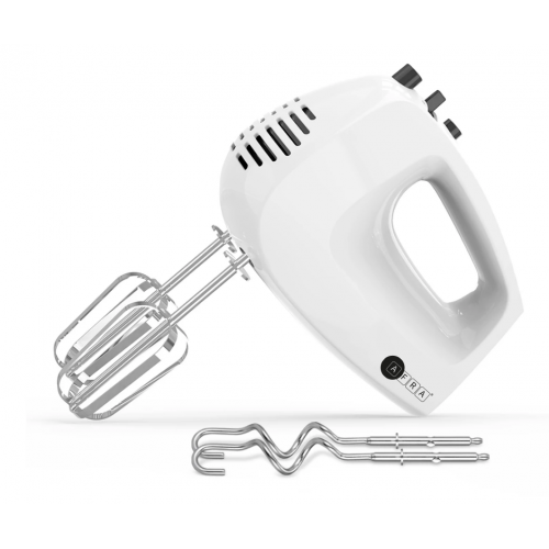 AFRA Hand Mixer, AF-250HMWT, 250W, For Eggs and Dough, Ejector Button with Safety, 5 Speed Settings, Turbo Function.