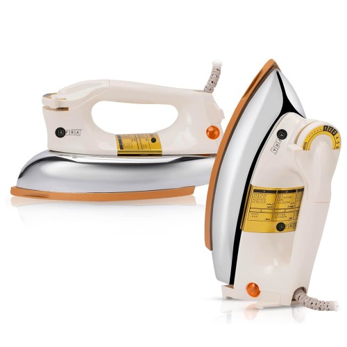 AFRA Japan Automatic Dry Iron, 2kg, Non-Stick Soleplate, Gold Teflon Coating, Heat Distribution, Ergonomic Handle, Thermal Control, 6 Settings, Auto Cut-Off, G-Mark, ESMA, RoHS, CB, 2 Years Warranty.