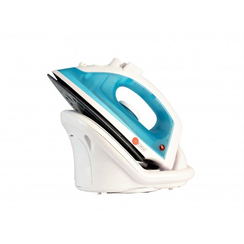 AFRA Japan Cordless Steam Iron, 1600 W, Multiple Functions, Ceramic Coat Soleplate, Quick Reheat, Cordless, Water Level Indicator, Overheat Protection, Smooth Ironing, White/Blue, G-MARK, ESMA, ROHS, and CB Certified with 2 Years Warranty.