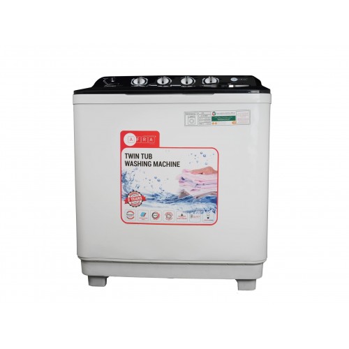 AFRA Japan Washing Machine-Top Load, 450W, Twin Tub, Semi-Automatic, Freestanding, Durable Plastic Housing, G-MARK, ESMA, ROHS, and CB Certified, 2 Years Warranty.