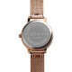 AFRA Avril Lady’s Watch, Rose Gold Metal Alloy Case and Mesh Bracelet Strap, Black Dial, Water Resistant 30m