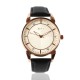 AFRA Conrad Gentleman’s Watch, Japanese Design, Rose Gold Metal Alloy Case, Leather Strap, Water Resistant 30m